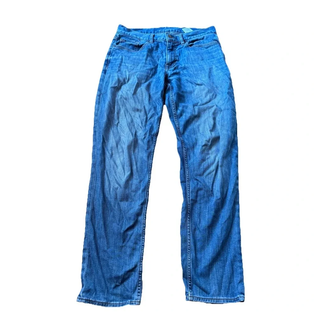 Banana Republic 31x32 Mens The Traveler Slim Fit Dark Wash‎ Indigo Jeans